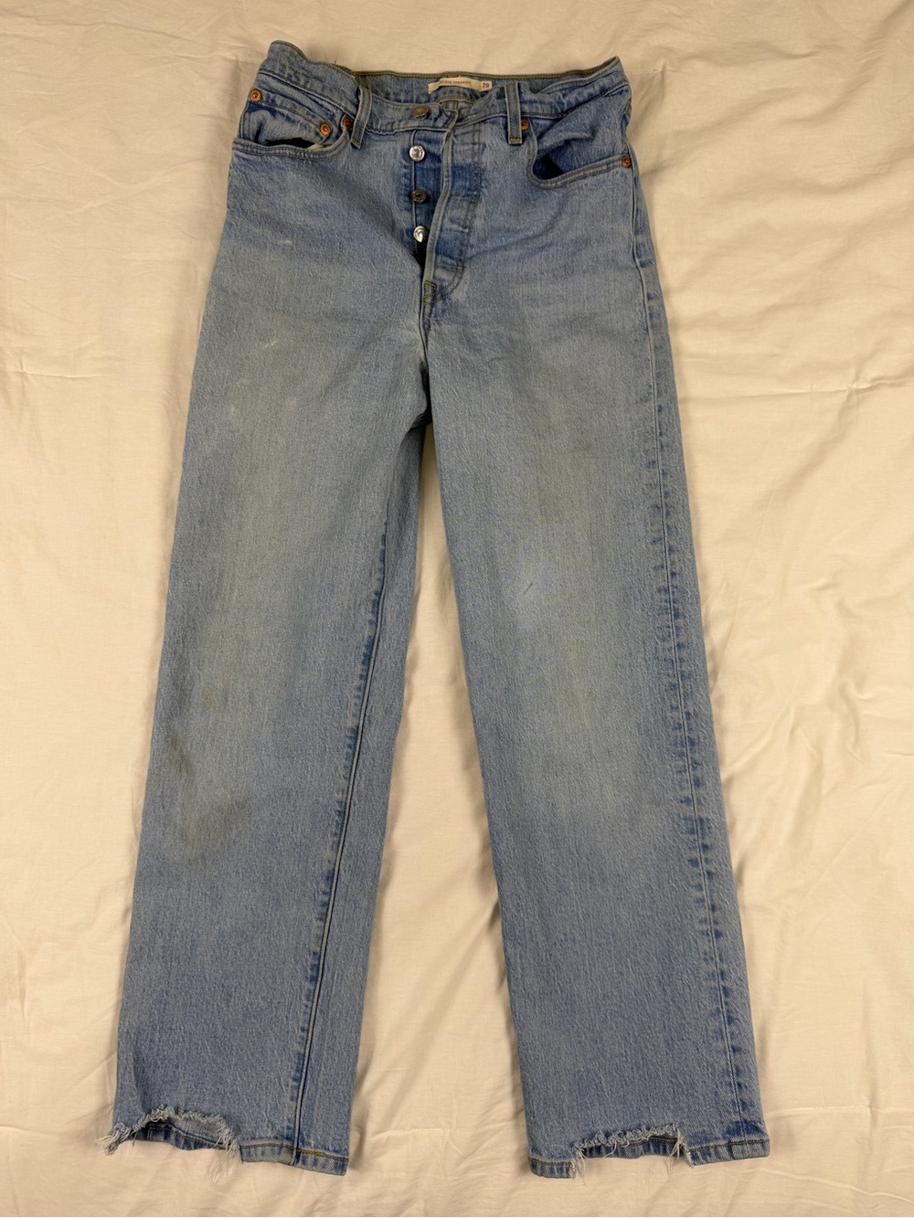 Levi’s Ribcage Straight High Rise Jeans Light Wash W29